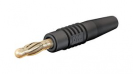 64.1020-21, In-Line Test Plug 4mm Black 32A 30V Gold-Plated, Staubli (former Multi-Contact )