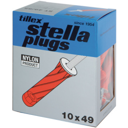 ST RED PAN PZ2 5X55MM [25 шт], Wall Plugs with Screws 10 x 49 mm PU=25 ST, Tillex