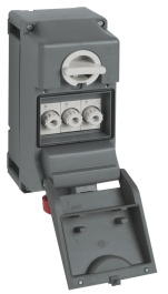 TM 1694 IT, TM.. IT, sockets, interlocked socket-outlets, E16 fuse carrier, with base box, ILME
