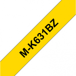 MKE-631BZ, Label Tape 12 mm Black on Yellow 8 m, Brother