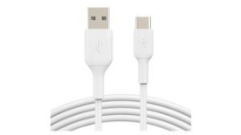 CAB001BT0MWH, Cable USB-A Plug - USB-C Plug 150mm White, BELKIN