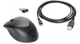 1JR31AA#AC3, Premium Wireless Mouse 2.4 GHz/USB Link-5 Micro Receptor 1600dpi Black, HP