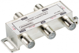 BZD1104, 4-way satellite splitter F-connector socket - 4 x F-connector sockets f - f, Bandridge