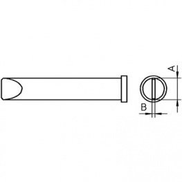 XT E, Soldering tip Chisel shaped 5.9 mm, Weller