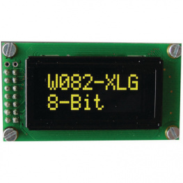 EA W082-XLG, Dot matrix OLED display 5.5 mm 2 x 8, Electronic Assembly