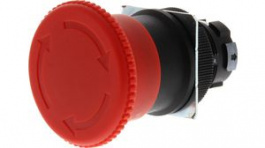 A22E-M, Переключатель: безопасности; Фикс.пол: 2; 22мм; красный; Пол: 2, Omron
