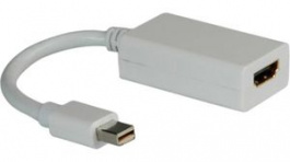 12.03.3129, Mini DisplayPort (m) - HDMI (f) Adapter White 100 mm, Roline
