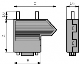 2761619, SUBCON 25/F-SH D-Sub connector set 25 Female Screw Clamp, Phoenix Contact