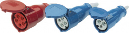 CEE coupler sockets red 32 A/400 VAC, Гнездовые разъемы для Центральной и Восточной Европы красный 32 A/400 VAC, Mennekes