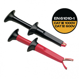 AC220, Crocodile clip set red/black, CAT IV 600 V / CAT III 1000 V, Fluke