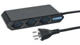 200161113, Outlet Strip 6 Type J (T13) Black Type J (T12), Steffen