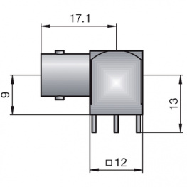 71K201-400A4, Appliance socket BNC angled 75 Ohm, Rosenberger connectors