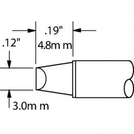 STTC-113, Soldering Tip Chisel / cone 90° 3.0 mm 390 °C, Metcal
