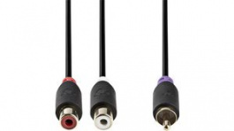 CABP24010AT02, Subwoofer Cable RCA Plug - 2x RCA Socket 200mm, Nedis (HQ)