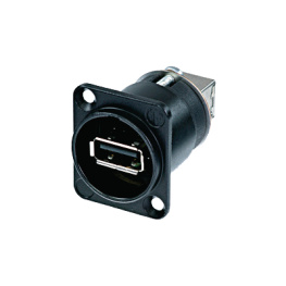 NAUSB-W-B, Адаптер; гнездо USB A-спереди, гнездо USB B-сзади; Верс: USB 2.0, Neutrik
