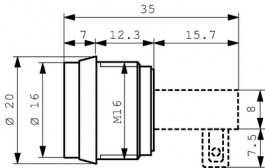 AMCE166, LED Indicator white 12...230 VAC/DC, SIGNAL-CONSTRUCT