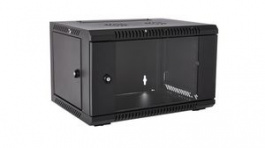 RMWC6UG-1E, 19" Case with Glass Door, Wall Mount, 6U, Steel, Black, V7