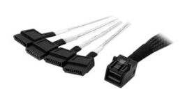 SAS43SAT1M, Startech 1m SFF-8643 (36 Pin, Internal HD Mini SAS) Latching Plug SATA Cable, StarTech.com