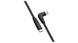 SP1M0ASYLK50CL1G, USB Cable USB-C Plug - Apple Lightning 1m USB 3.1 Grey, Silicon Power