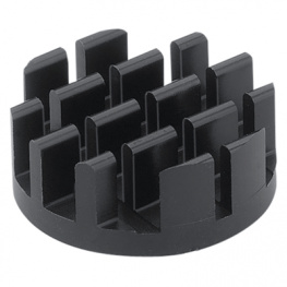 ICK LED R 29 X 11,5 G, Радиатор: штампованный; ребристый; черный; L: 11,5мм; алюминий, Fischer Elektronik