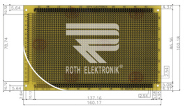 RE318-LF, Laboratory card FR4 epoxy heat tin-plated, Roth Elektronik