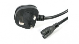 PXTNB2SUK1M, IEC Device Cable UK Type G (BS1363) Plug - IEC 60320 C7 1m Black, StarTech.com
