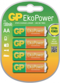 GP EkoPower 130AAHCB-UC4 / R6 / AA ECO, NiMH rechargeable battery 1.2 V 1300 mAh, GP Batteries