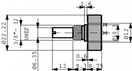 82094, Rotary Potentiometer, 10 kOhm, Contelec