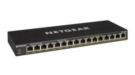 GS316P-100EUS, PoE Switch, Unmanaged, 1Gbps, 115W, RJ45 Ports 16, PoE Ports 16, NETGEAR