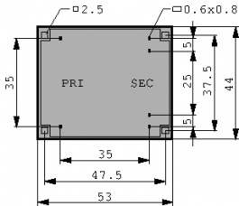 FLE 6/15, PCB Transformer 6 VA 2 x 15VAC, BLOCK