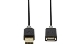 CCBP60010AT20, USB 2.0 Cable USB A Plug - USB A Socket 2m Anthracite, Nedis (HQ)