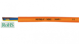 22058 [100 м], Mains Cable 1.5 mm\x1a Copper Unshielded 300 / 500 V Orange, Helukabel