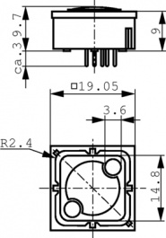 3.14.001.032/0000, Illuminated Key Switch, 100 mA, 42 VAC/VDC, RAFI
