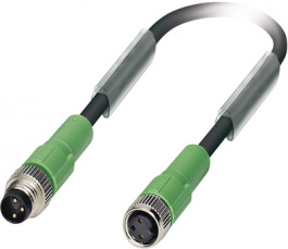1696978, SAC-3P-M 8MS/ 1,0-PUR/M 8FS Actuator/Sensor Cable, Phoenix Contact