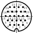 99 0737 00 24 Cable connector, 24-pin 694 Poles=24 Male