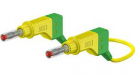 66.9408-20020, Safety Test Lead 2m Green / Yellow 600V Nickel-Plated, Staubli (former Multi-Contact )
