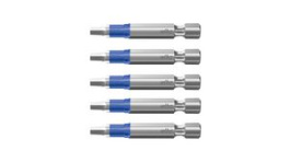 41663, Насадка; квадратная; #3; 50мм; Монтаж: 1/4" (E6,3мм); 5шт; Серия: T, Wiha