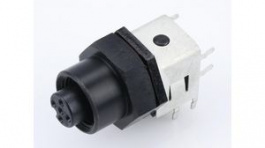 1200700240, Micro-Change (M12) PCB Mounting Receptacle 5 Poles Female 90° Angle, Molex