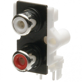 RCA-209, Cinch/phono panel socket red/white, Zhejiang Zhengguang Electronic