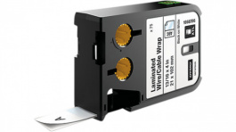 1868706, XTL Laminated Cable Labels Black on White, Dymo