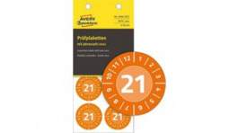 6946-2021, Inspection Plate 2021 Peel Proof Film 30mm Orange, Zweckform