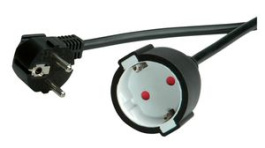 19991168, Extension Cable PVC DE/FR Type F/E (CEE 7/7) Plug - DE Type F (CEE 7/3) Socket 10m Black, Value