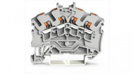 2202-6401, Terminal block, Push-In, 4 Poles, 1 ... 2.5mm², Wago