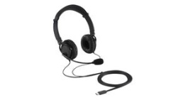 K97457WW, USB-C Headset, Stereo, On-Ear, 20kHz, USB, Black, Kensington
