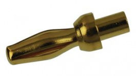 3271, Rivet Type Banana Plug, 3.05mm, Metal, 5A, 2.5kV, Gold-Plated, Pomona