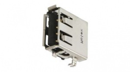 48258-0002, Гнездо; USB A; на PCB; THT; PIN:4; угловой 90°; middle board mount, Molex