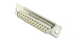 F25S1G1, Socket D-Sub Connector, DB-25, Through Hole, FCT
