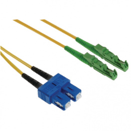 E2ASC09DYE10, FO cable 9/125um E2000-APC/SC 10 m yellow, AFL Hyperscale
