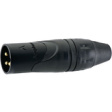AX3MB-AU XLR, Cable plug 3 AX Soldering Connection Black