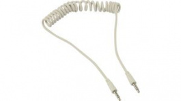CAGP22010WT10, Stereo Audio Coiled Cable 3.5 mm Jack Plug - 3.5 mm Jack Plug 1m, Nedis (HQ)